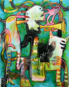 Foto af Terese Andersen painting 150x120cm And All That Jazz 2