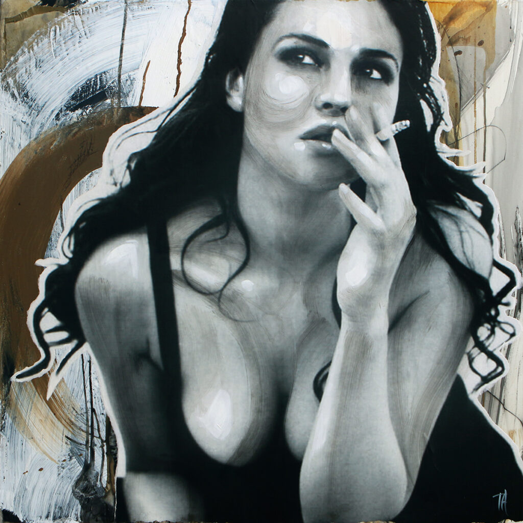 Foto af Terese Andersen Painting 100x100cm Monica Bellucci 1