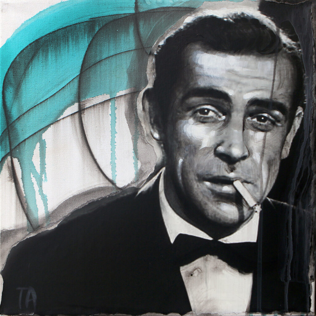 Foto af Andersen Painting 40x40cm Sean Connery Dr No Cigarette 3