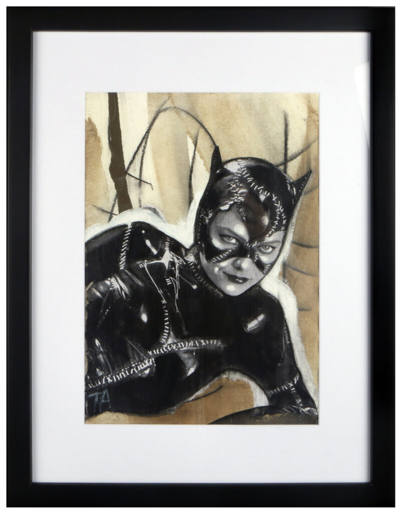 Foto af Terese Andersen Painting A4 + ramme 43x33cm Catwoman 1