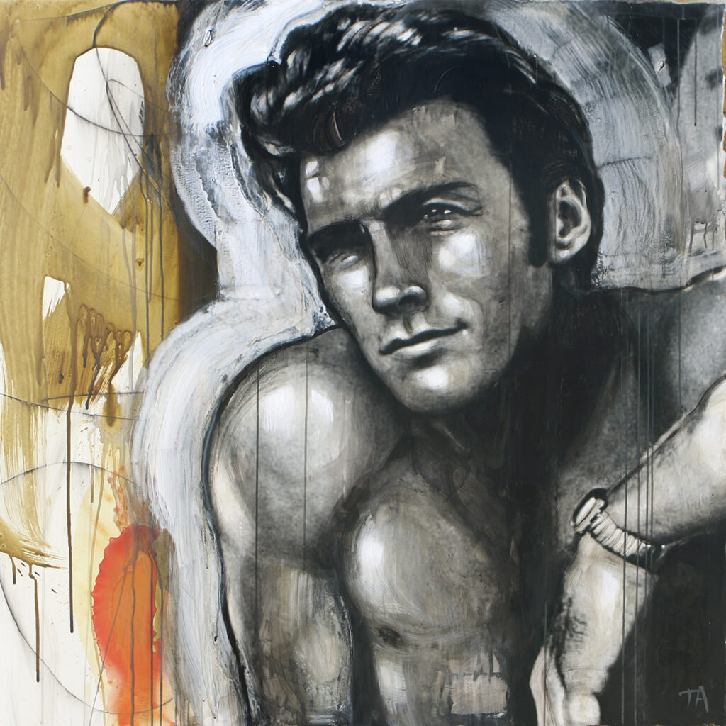 Foto af Terese Andersen Painting 130x130cm Clint Eastwood 2a