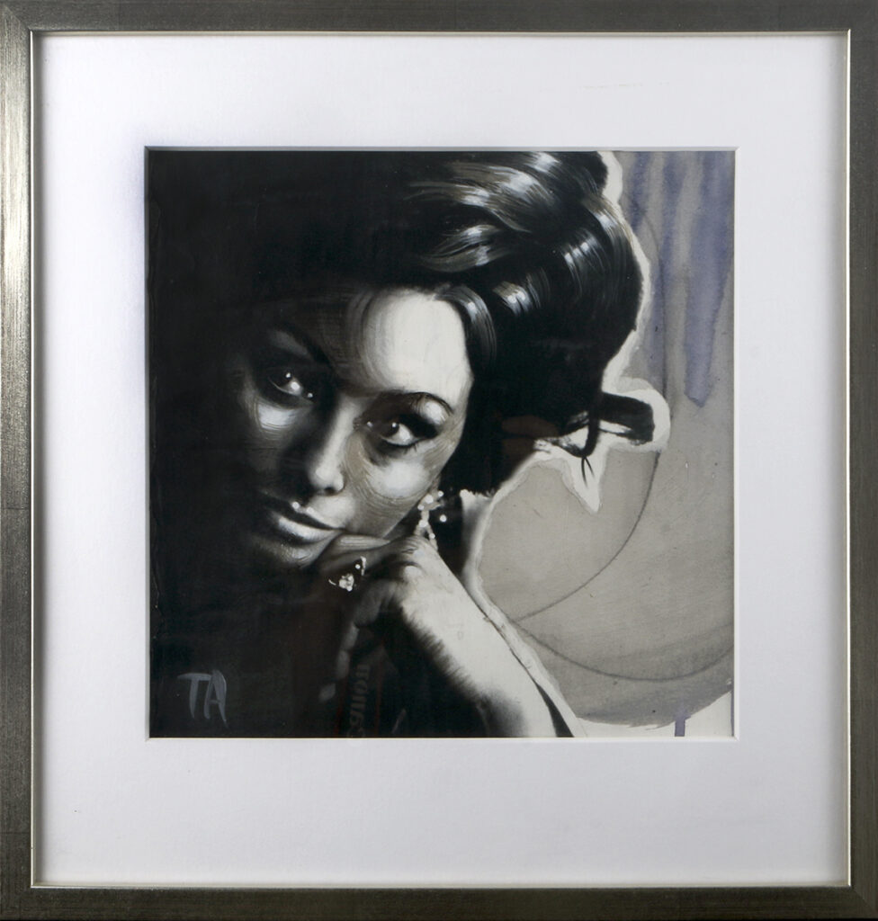 Foto af Terese Andersen Painting 37x35cm Sophia Loren 6