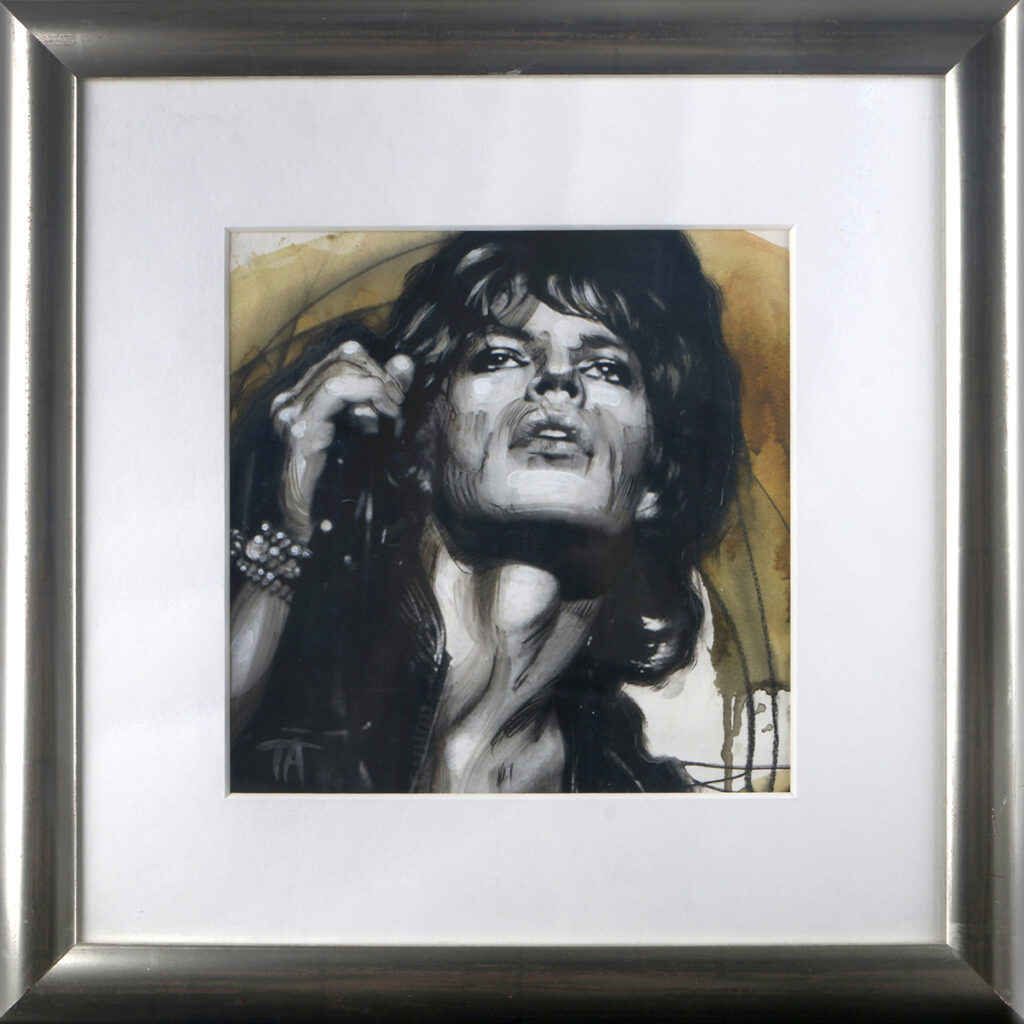 Foto af Terese Andersen Painting 43x43cm Mick Jagger 2