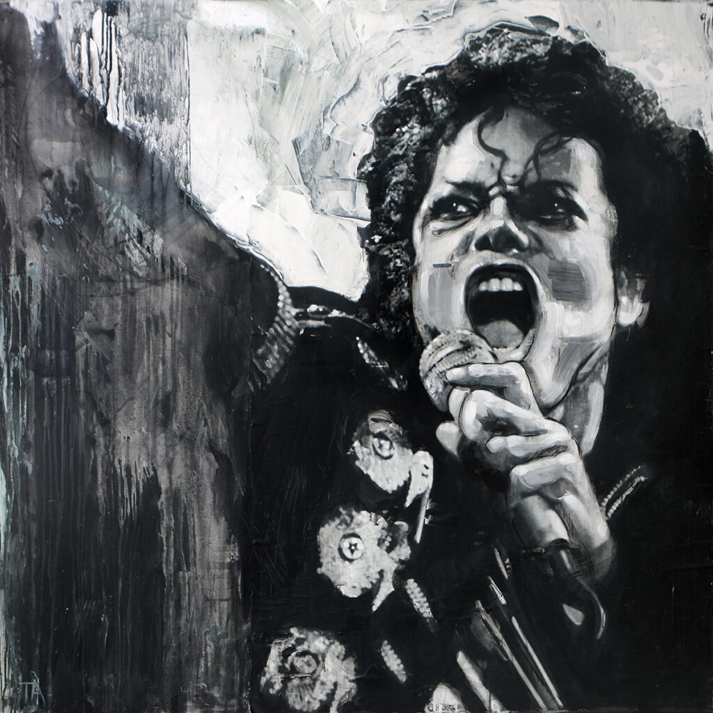 Foto af Terese Andersen Painting 130x130cm Michael Jackson 1