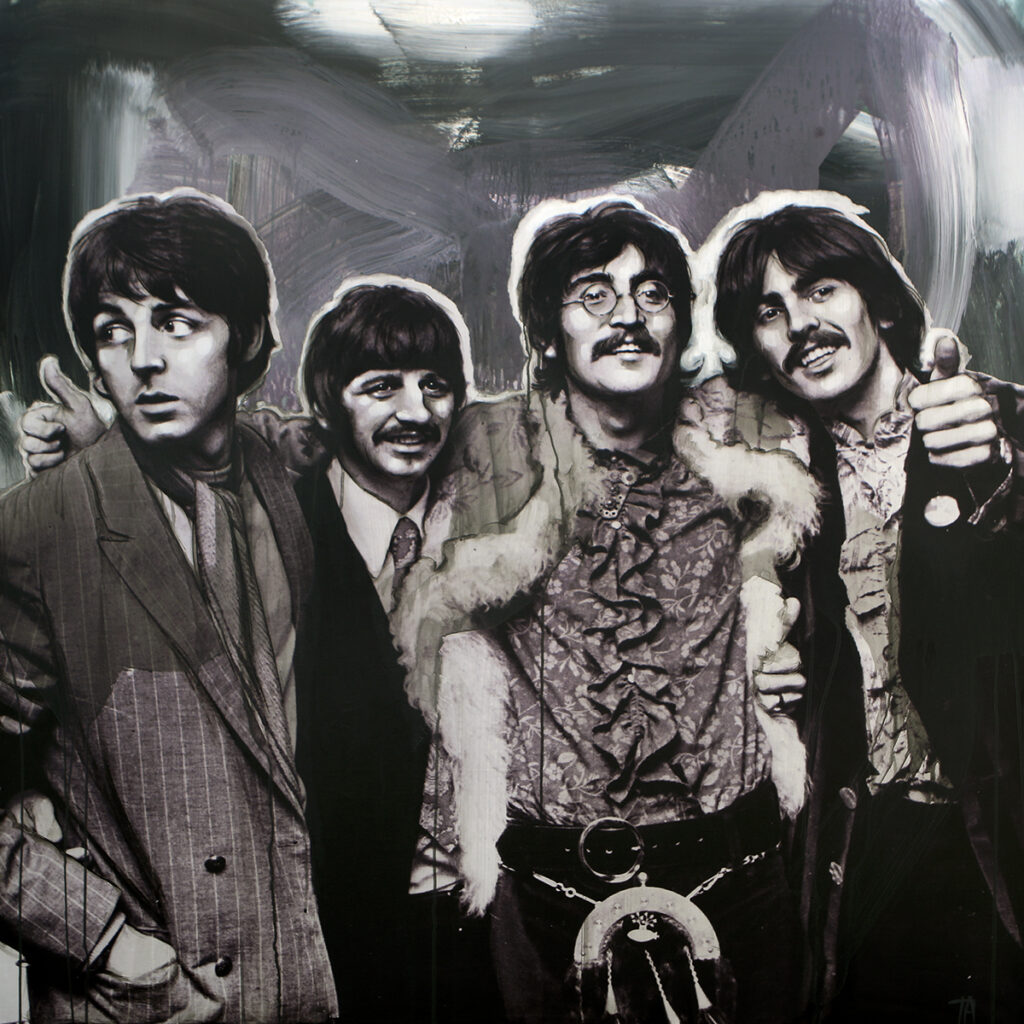 Foto af Terese Andersen Painting 130x130cm The Beatles 2