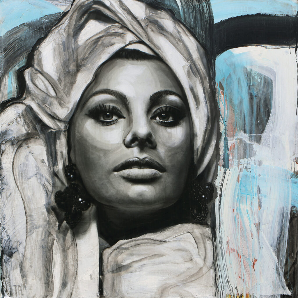 Foto af Terese Andersen Painting 130x130cm Sophia Loren 7