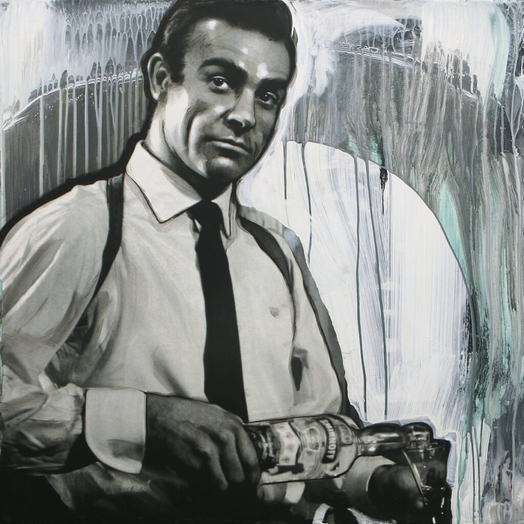 Foto af Terese Andersen Painting 80x80cm James Bond From Russia with love - Smirnoff