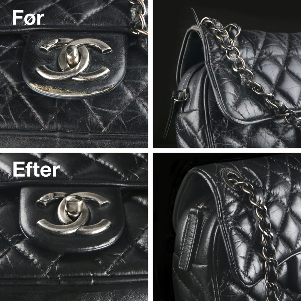 Chanel Flap Bag - total reparation af lænkestrop, kanter og keder