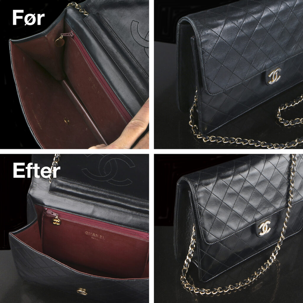 Chanel Single Flab Bag - black quilted lambskin - makeover