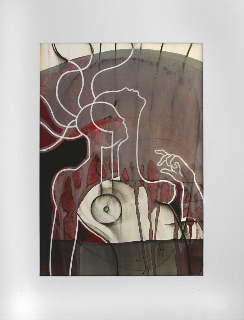 Terese Andersen Visuel Art A4+ramme 43x33cm Natsvømning