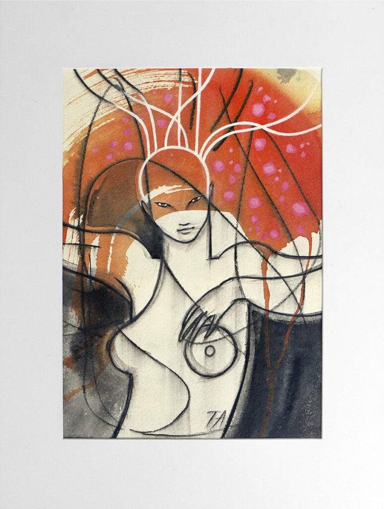Terese Andersen - Visuel Arts - A4+ramme - 43x33cm - Vulkan