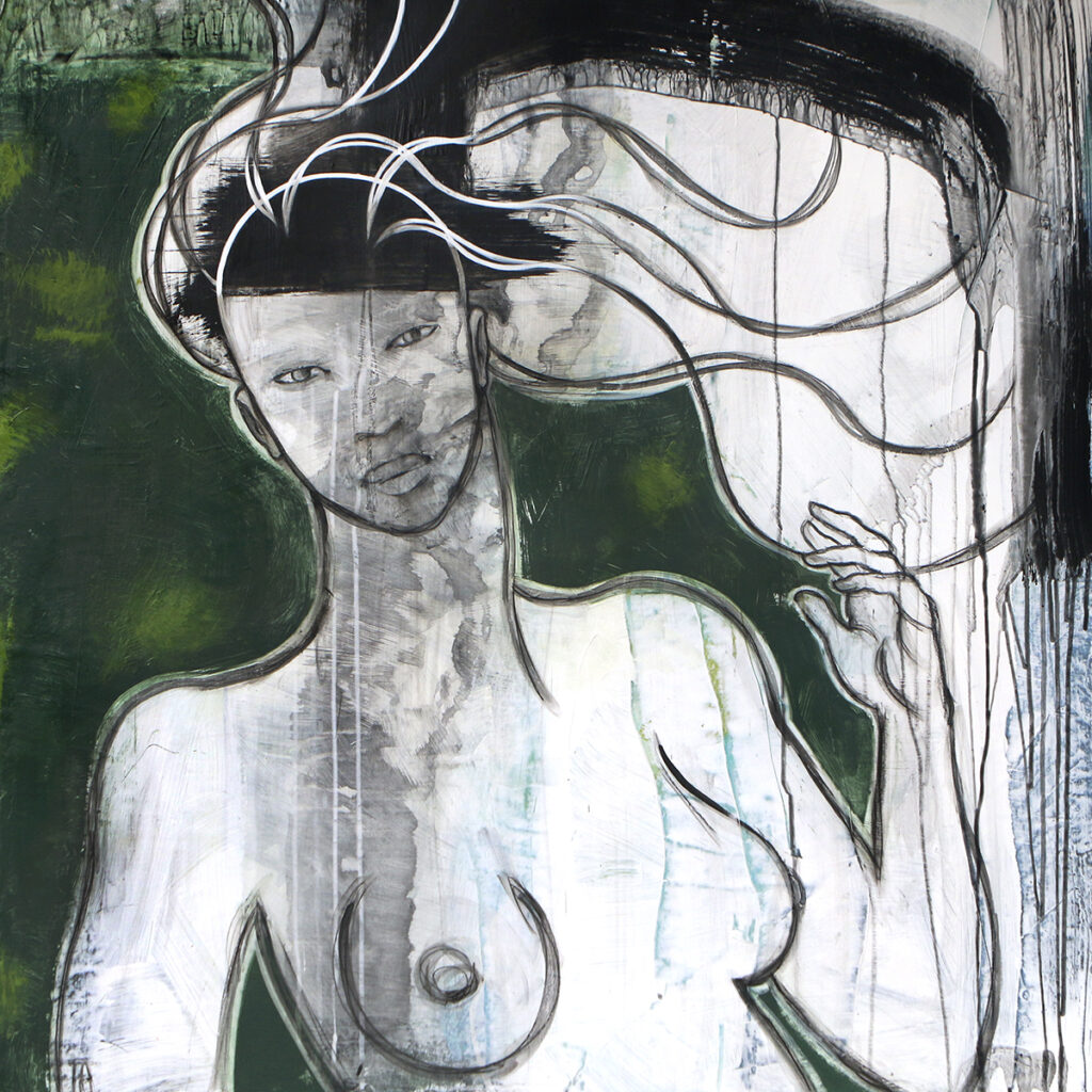 Terese Andersen - Visuel Arts - Akryl på lærred - 100x100cm - 'April'