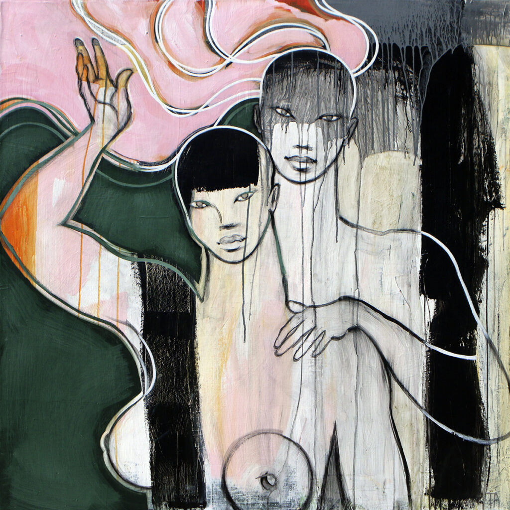 Terese Andersen - Visuel Arts - Akryl på lærred - 120x120cm - 'Farvel'