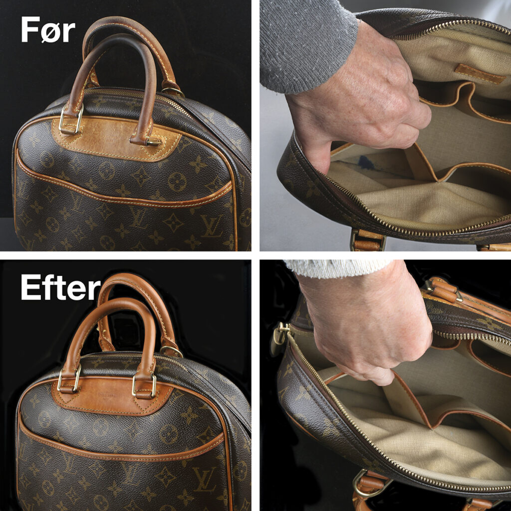 Louis Vuitton handbag - Trouville Monogram - rens og farve retouche