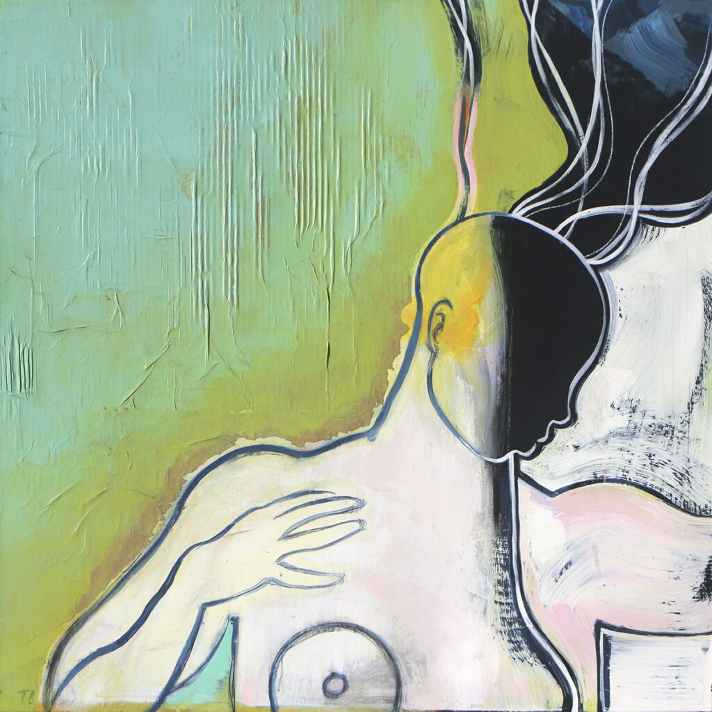 Foto af Terese Andersen - Visuel Art - Akryl på lærred -100x100cm - 'Nat'